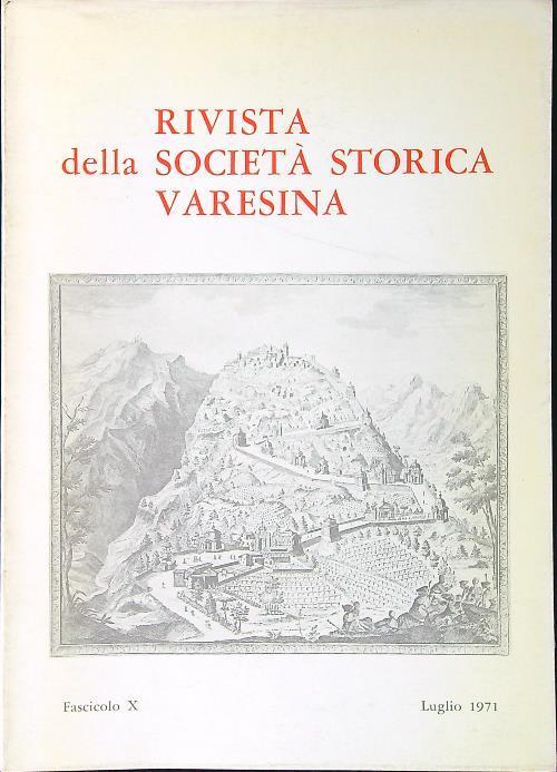 Rivista della società storica varesina fasc. X/luglio 1971 - Giampaolo Lai - copertina