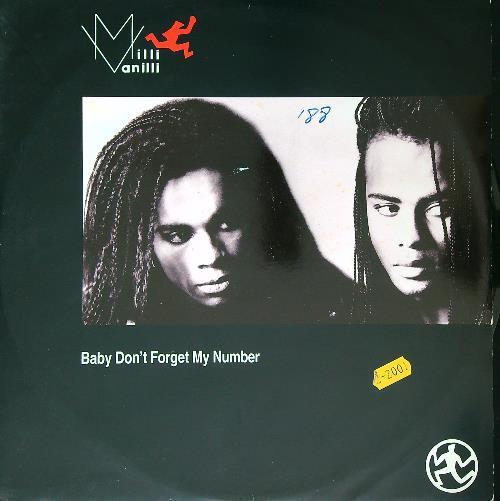 Milli Vanilli. Baby don't forget my number. vinile - copertina