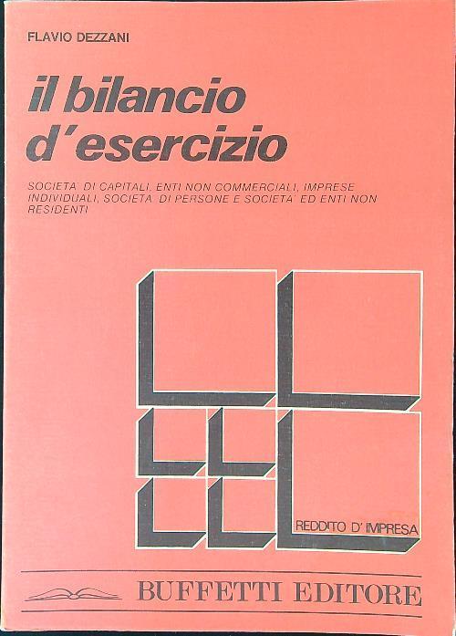 Il bilancio d'esercizio - Flavio Dezzani - copertina