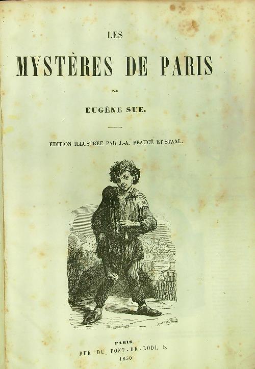 Les mysteres de Paris - Eugène Sue - copertina