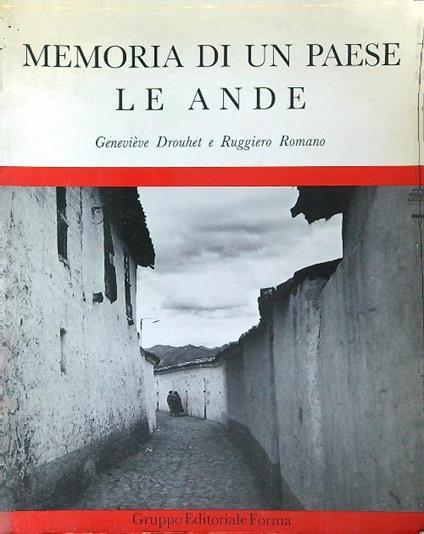 Memoria di un paese le Ande - copertina