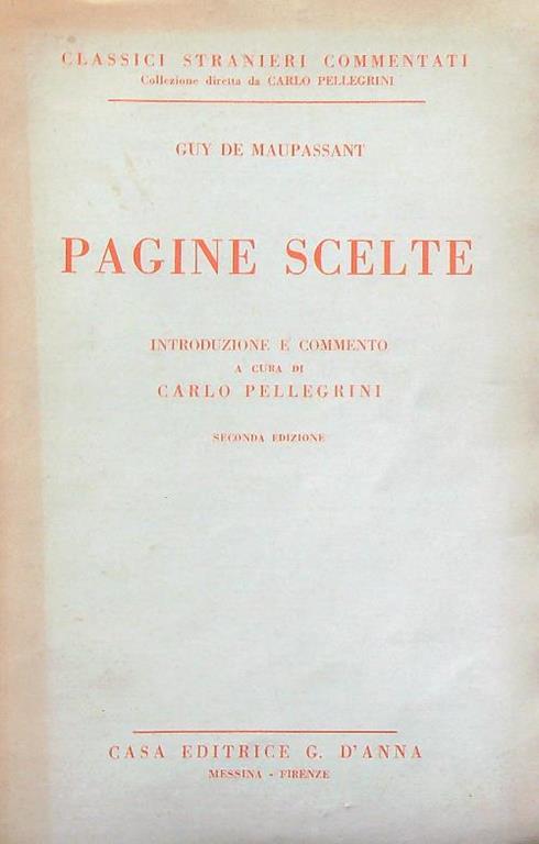 Pagine scelte - Guy de Maupassant - copertina