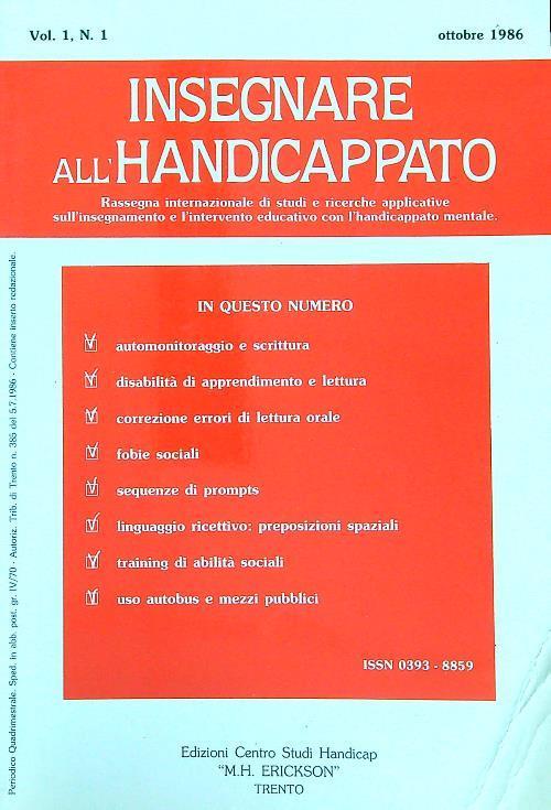 Insegnare all'Handicappato - Libro Usato - M.H. Erickson 