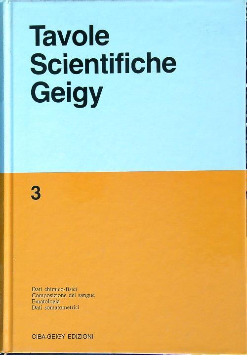 Tavole scientifiche Geigy vol. 3 - copertina