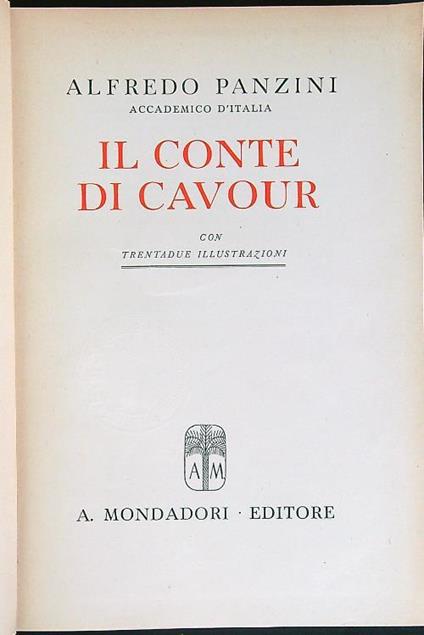 Il conte di Cavour - Alfredo Panzini - copertina