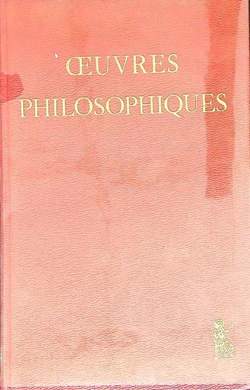 Oeuvres Philosophiques - Jean-Baptiste d' Alembert - copertina