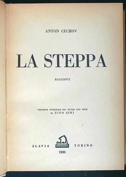 La steppa - Anton Cechov - copertina