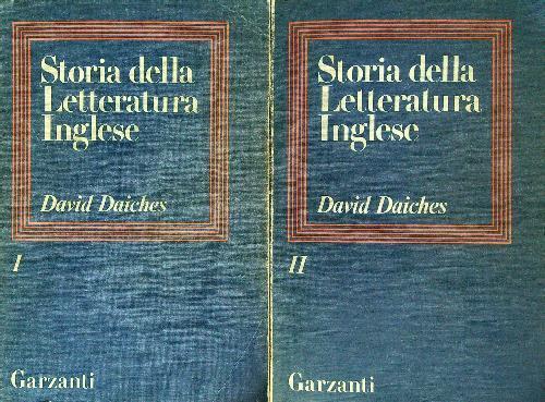 Storia della letteratura inglese 2 voll. - David Daiches - copertina