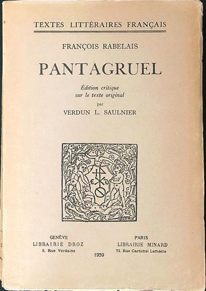 Pantagruel - François Rabelais - copertina