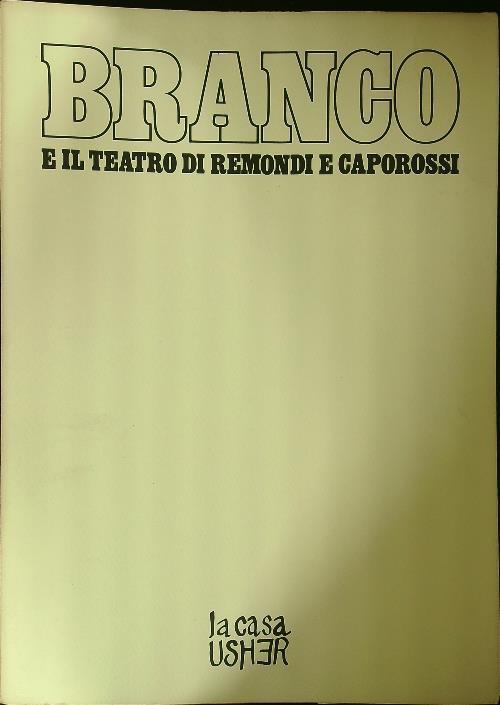 Branco e il teatro di Remondi e Caporossi - copertina