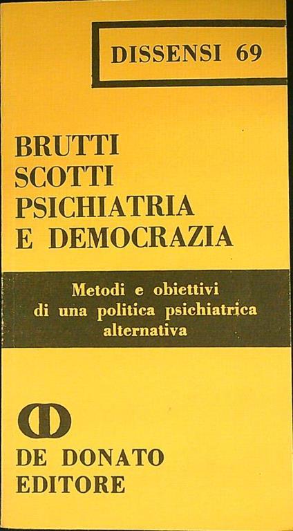 Psichiatria e democrazia - Carlo Brutti - copertina