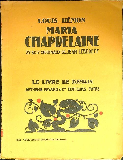 Maria Chapdelaine - Louis Hémon - copertina