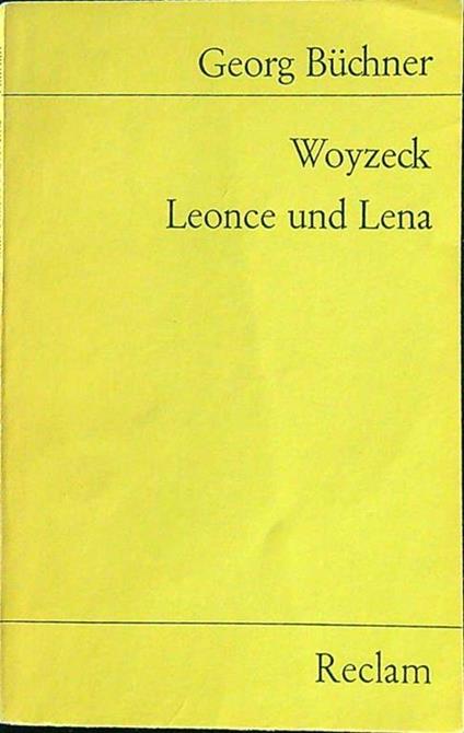 Woyzeck - Leonce und Lena - Georg Buchner - copertina