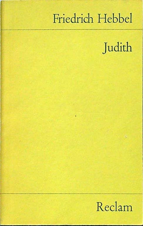 Judith - Friedrich Hebbel - copertina