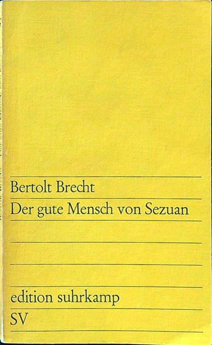 Der gute mensch von Sezuan - Bertolt Brecht - copertina