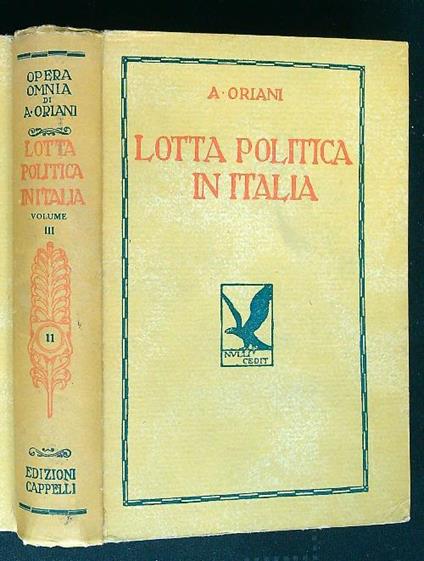 Lotta politica in Italia vol. III - Alfredo Oriani - copertina