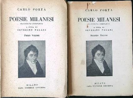 Poesie milanesi 2 volumi - Carlo Porta - copertina