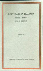 Letteratura italiana lista H