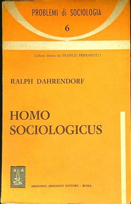 Homo sociologicus - Ralf Dahrendorf - copertina