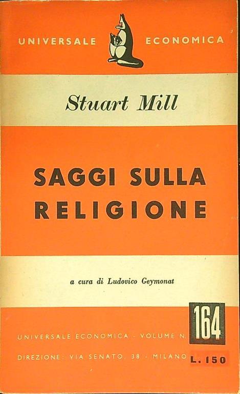 Saggi sulla religione - John Stuart Mill - copertina