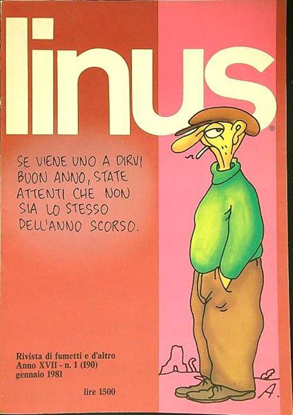 Linus n. 1/gennaio 1981 - copertina