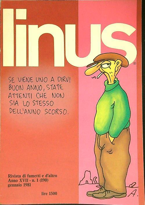 Linus n. 1/gennaio 1981 - copertina