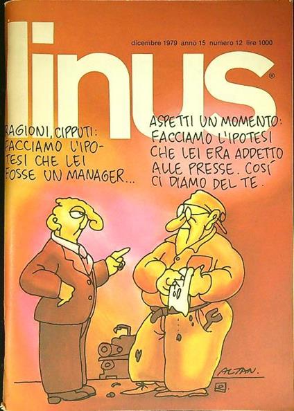 Linus n. 12/dicembre 1979 - copertina
