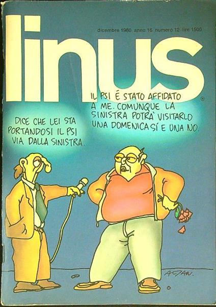 Linus n. 12/dicembre 1980 - copertina