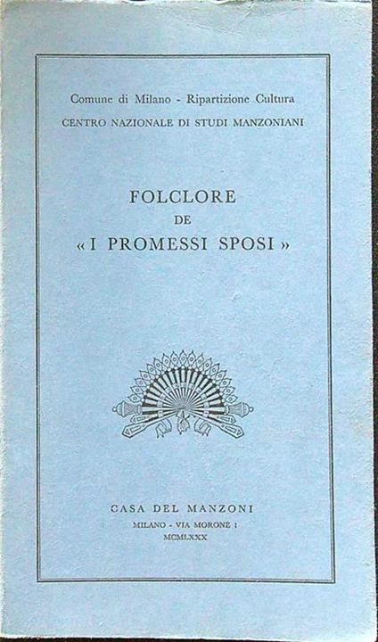 Folclore de ''I promessi sposi'' - copertina