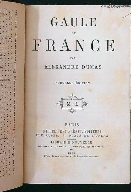 Gaule et France - Alexandre Dumas - copertina