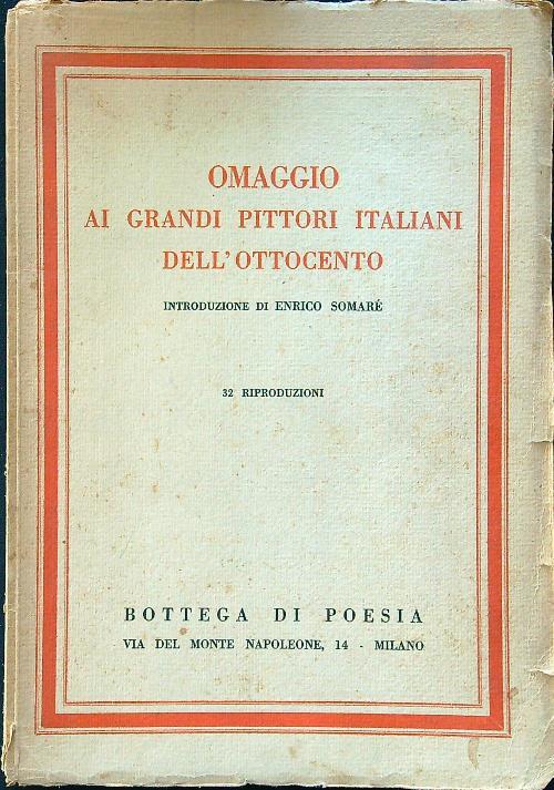 Omaggio ai grandi pittori italiani dell'ottocento - copertina