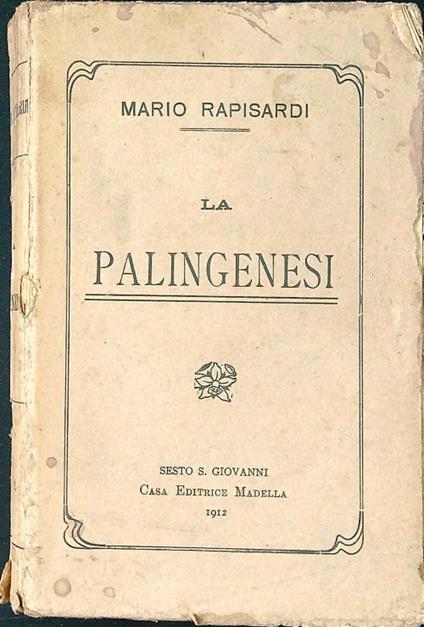 La Palingenesi - Mario Rapisardi - copertina