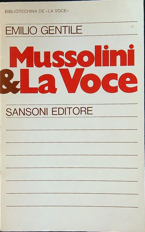 Mussolini e la voce - Emilio Gentile - copertina