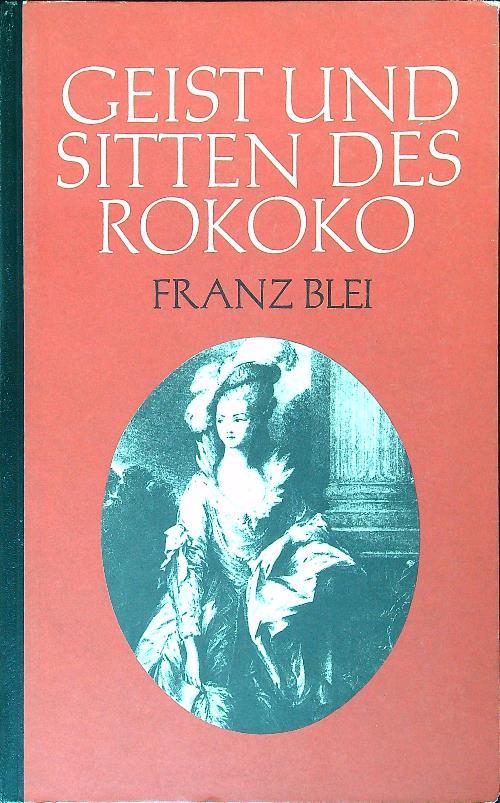 Geist und Sitten des Rokoko - Franz Blei - copertina