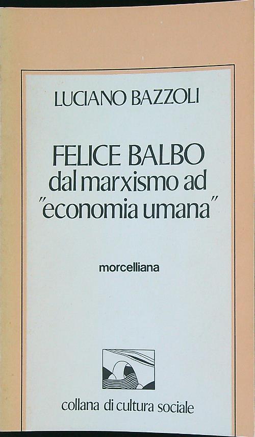 Felice Balbo - copertina