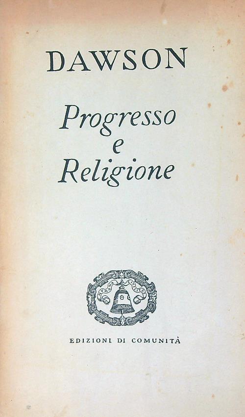 Progresso e religione - Christopher Dawson - copertina