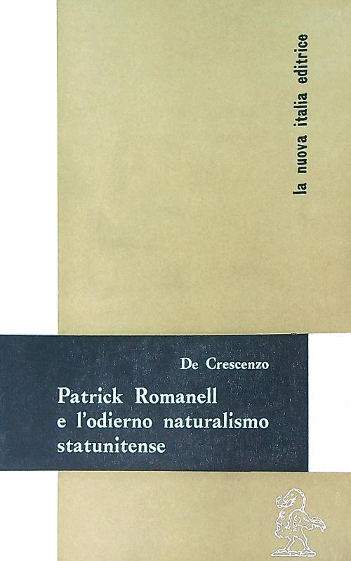 Patrick Romanell e l'odierno naturalismo statunitense - Giovanni De Crescenzo - copertina