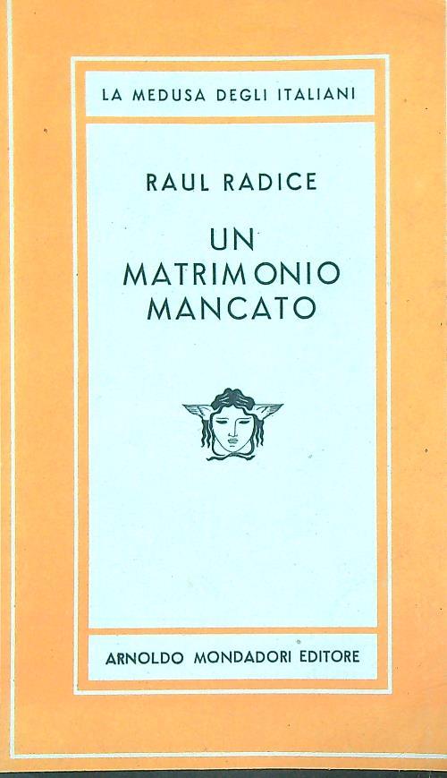 Un matrimonio mancato - copertina