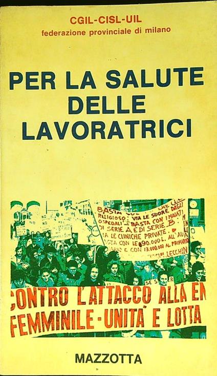 Per la salute delle lavoratrici - copertina