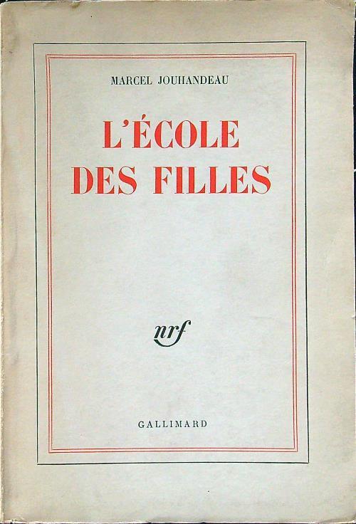 L' ecole des filles - Marcel Jouhandeau - copertina