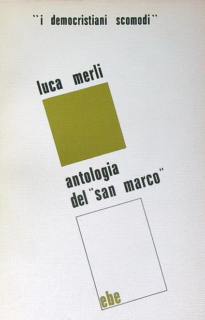 Antologia Del San Marco - Luca Melis - copertina