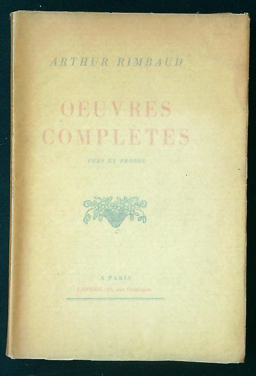 Oeuvres Completes - Arthur Rimbaud - copertina