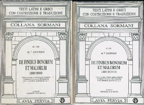 De finibus bonorum et malorum 2 vv. - M. Tullio Cicerone - copertina