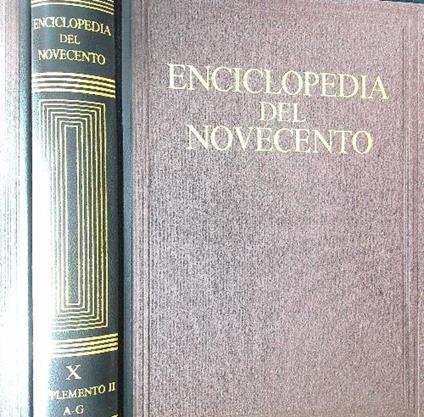 Enciclopedia del 900 vol. X supplemento II A-G - copertina