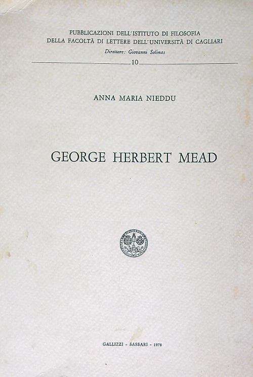 George Herbert Mead - Anna Maria Uneddu - copertina