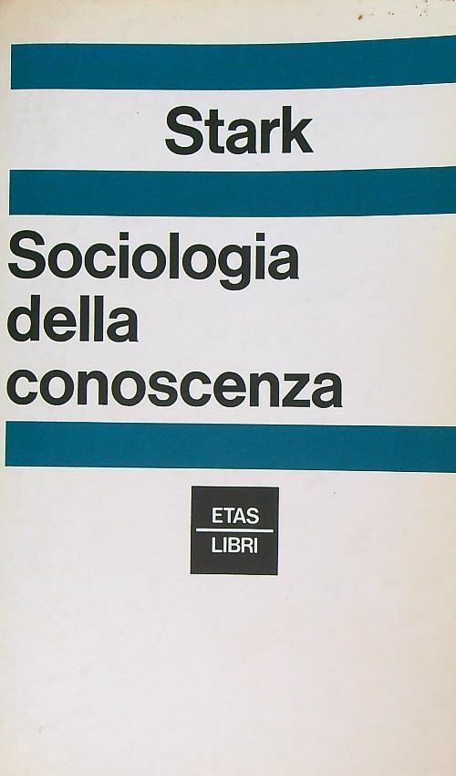 Sociologia della Conoscenza - copertina