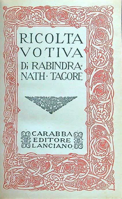 Raccolta votiva - Rabindranath Tagore - copertina