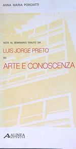 Note al seminario tenuto da Luis Jorge Prieto su Arte e Conoscenza