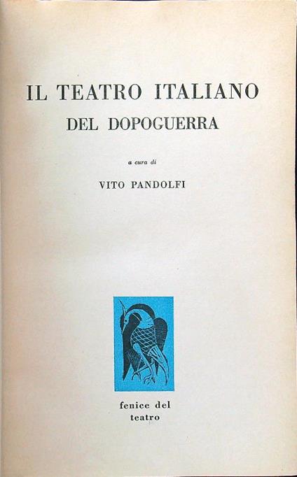 Il teatro italiano del dopoguerra - Vito Pandolfi - copertina