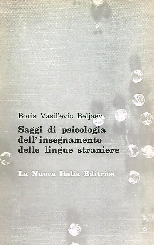 Saggi di psicologia dell'insegnamento delle lingue straniere - copertina